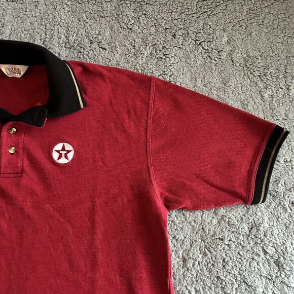 VTG Texaco Polo Shirt Mens Large Petroliana Gas Work Wear Casual Retro Logo - Picture 14 of 16